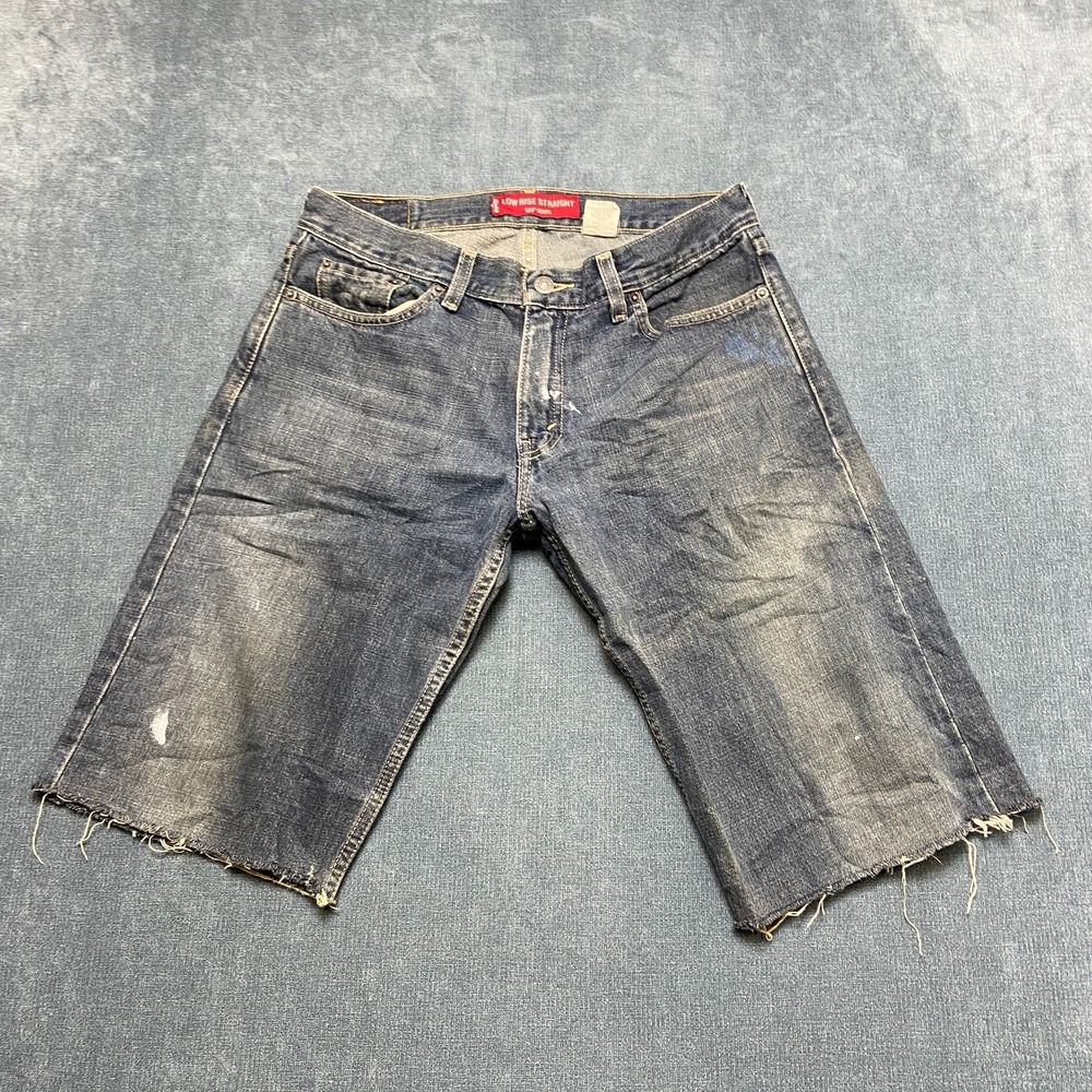 Vintage Levi's 529 Low Rise Straight Shorts Men 30 Blue Denim Cotton Medium Wash